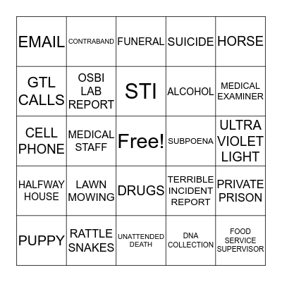 INVESTIGATIVE BINGO Card