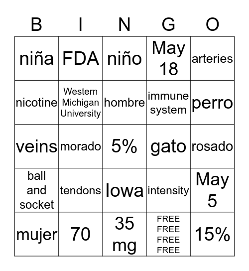 Bingo Card