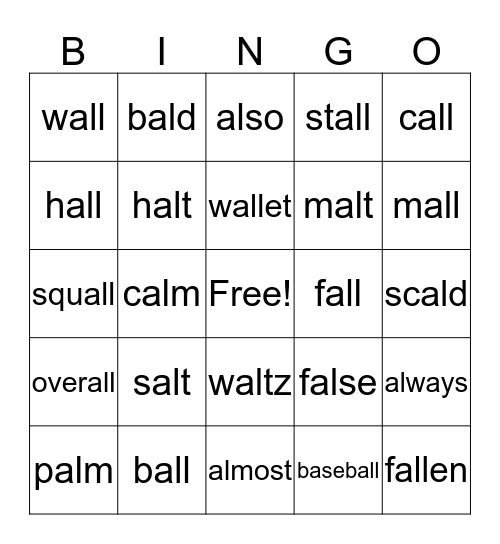 all & al_ Bingo Card