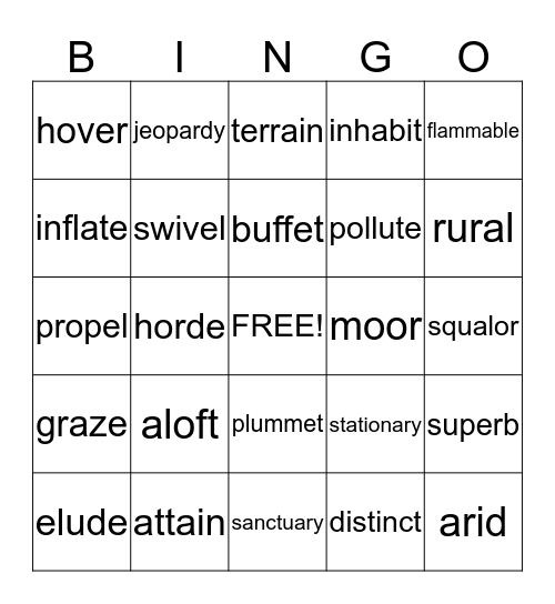 Wordly Wise 4 Bingo Card