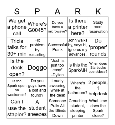 "My Job is Hard, Mmmkay?" Bingo Card