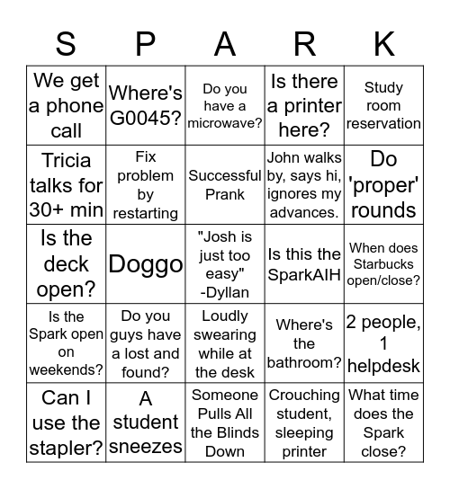 "My Job is Hard, Mmmkay?" Bingo Card