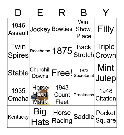 Kentucky Derby Bingo Card