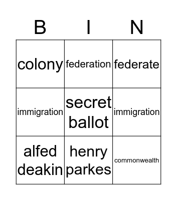 history bingo sheet for week 4 Bingo Card