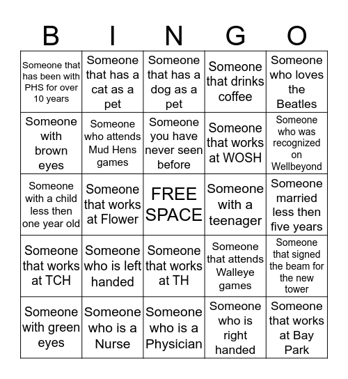 Introduction Bingo Card