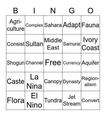 Bingo Card