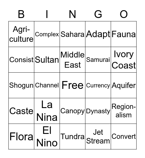 Bingo Card