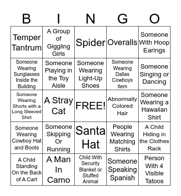 PEOPLE BINGO 2 Bingo Card