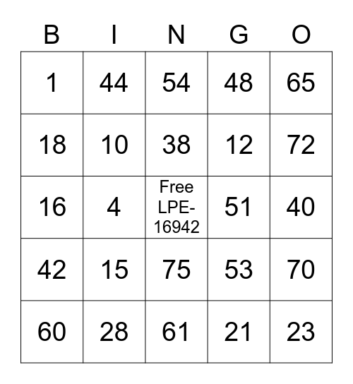 Mike's Market Bingo Card