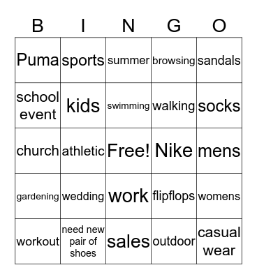 Customer Knowledge Bingo Card