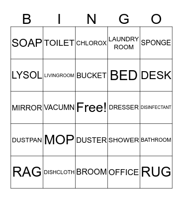 CLEAN Bingo Card