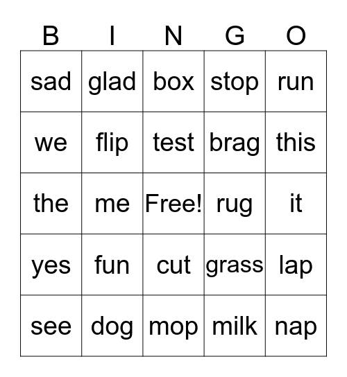 HFW BINGO Card