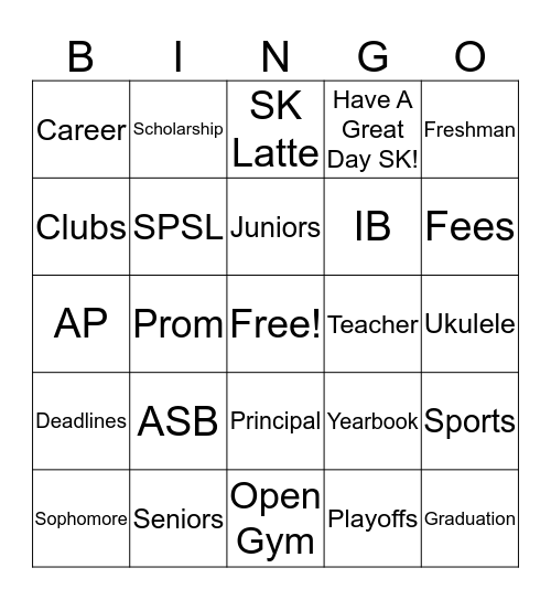 WTV Bingo Card