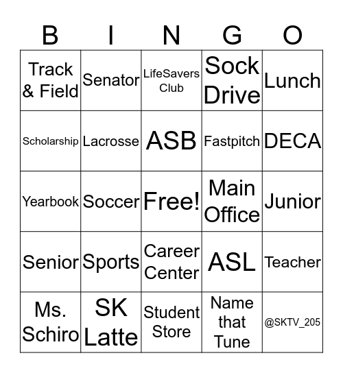 WTV BIngo Card