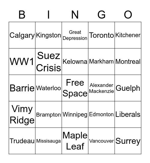 Bingo Card