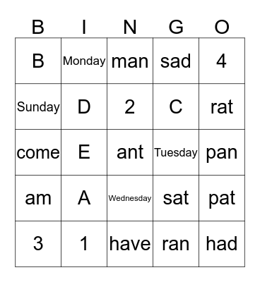 Our Days on Earth Bingo Card