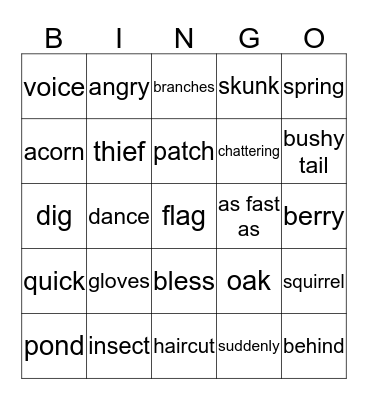Wordlist 10 Bingo Card