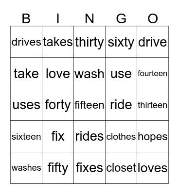 chapter 12 bingo Card