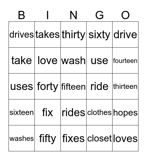 chapter 12 bingo Card