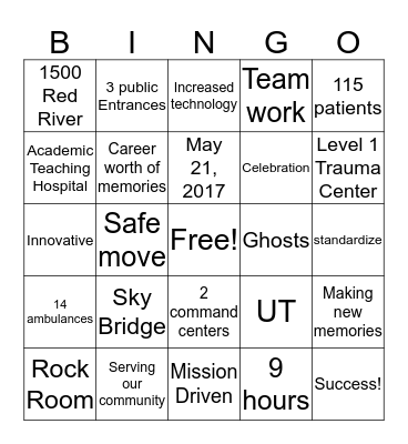 DSMC Birthday Bingo Card