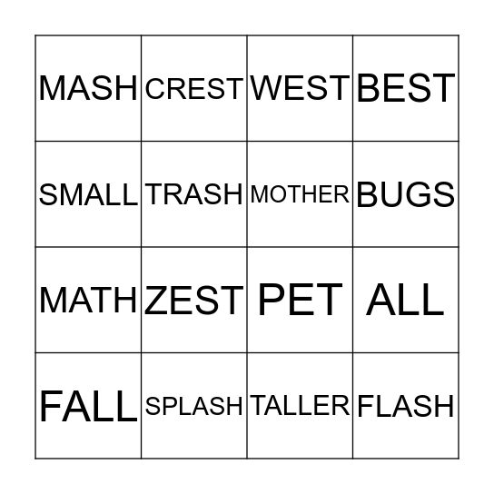 Bingo Card