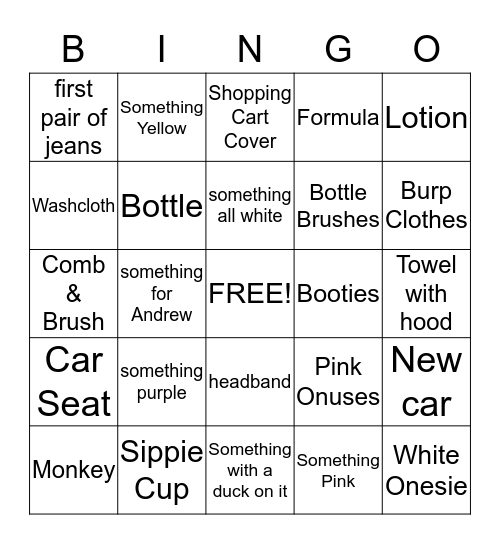 chirch Bingo Card