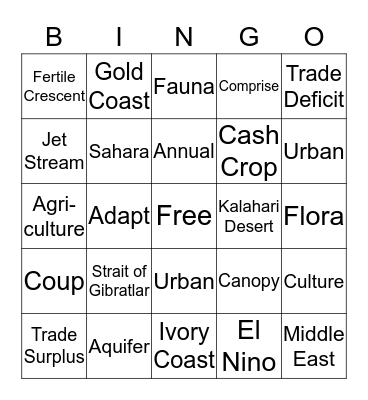 Bingo Card