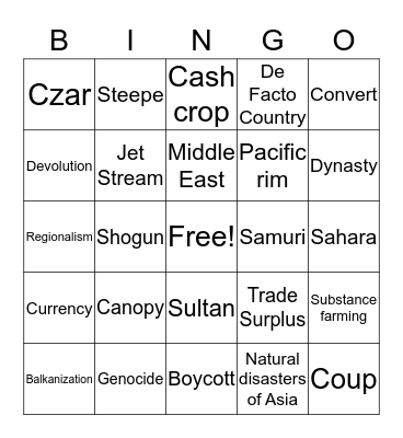 Bingo Card