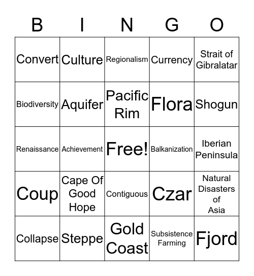 Bingo Card