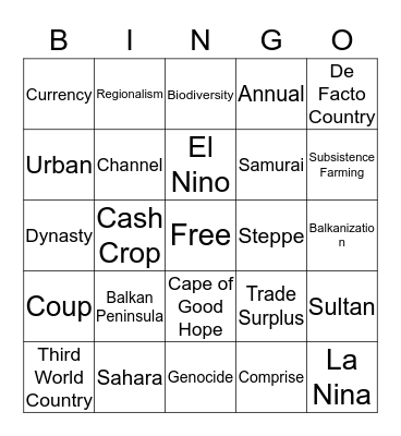 Bingo Card