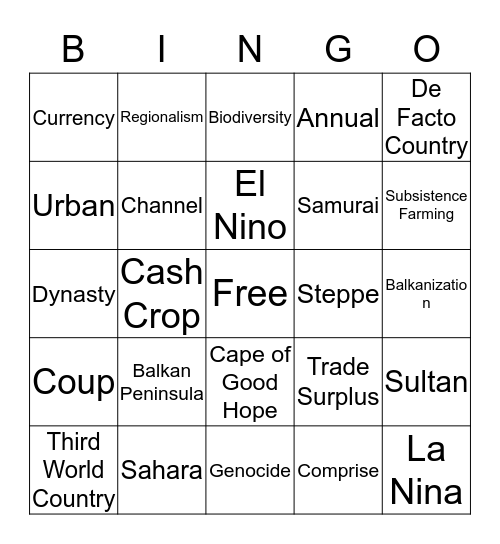 Bingo Card