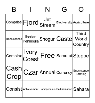 Bingo Card