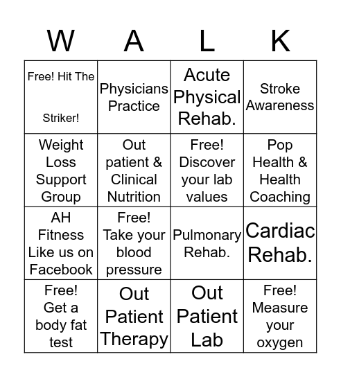 Go to each booth, get blackout, enter the raffle! Bingo Card