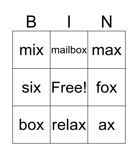 Site Words May Week 2 Bingo Card