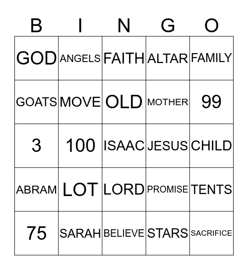 GOD IS FAITHFUL Bingo Card