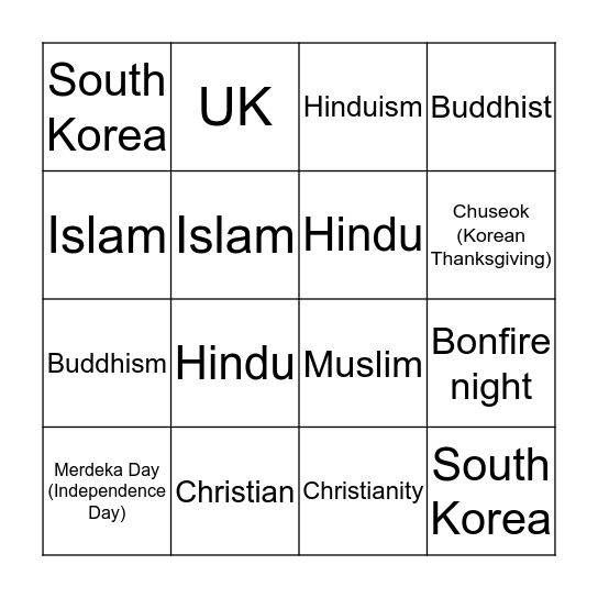 Bingo Card