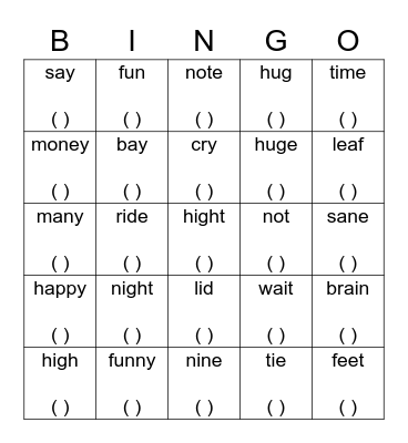Bingo Card