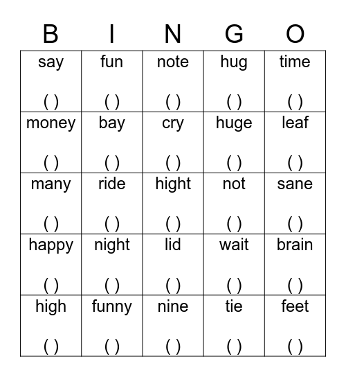 Bingo Card