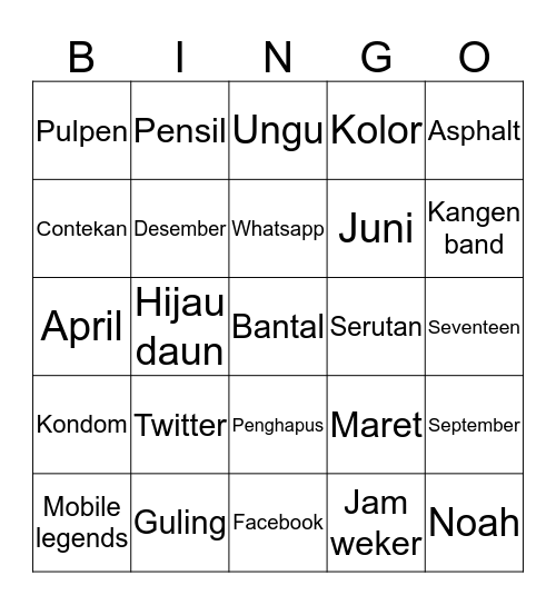 ALEX CIHUY Bingo Card