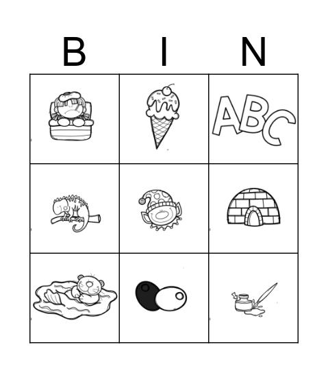 Vowels Bingo Card