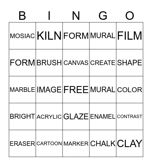 ART BINGO Card