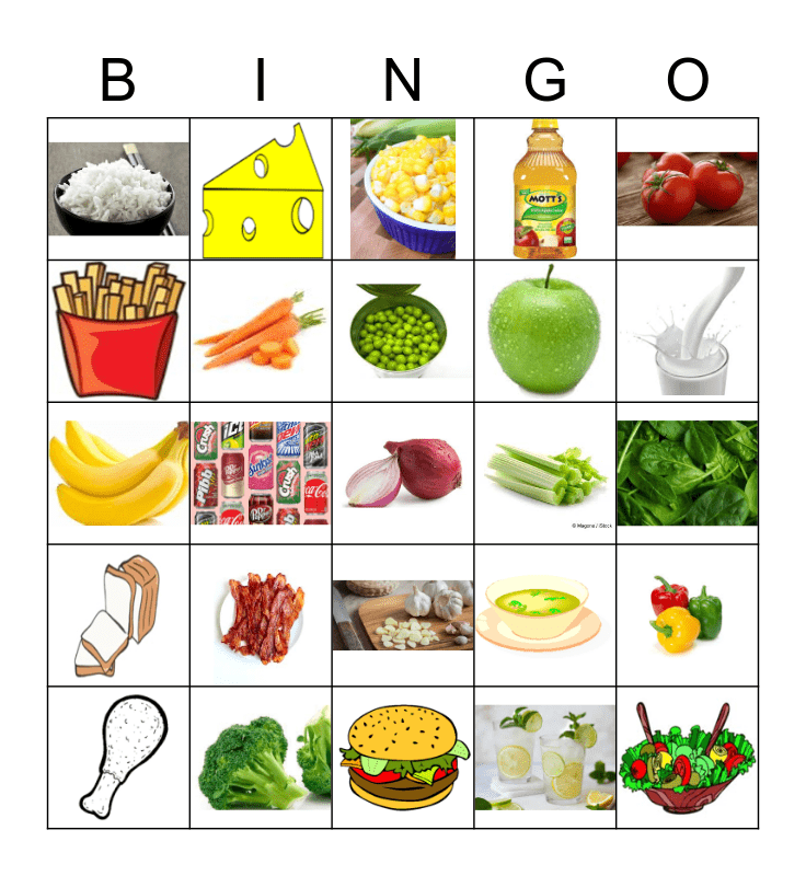 comida Bingo Card