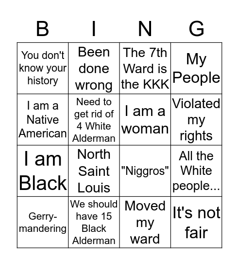 Sharon Tyus Bingo Card