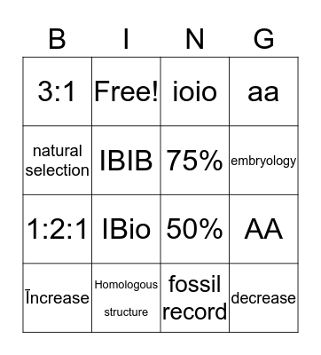 Bing was his name-o Bingo Card