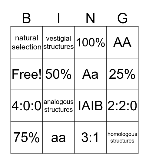 GG bing card Bingo Card