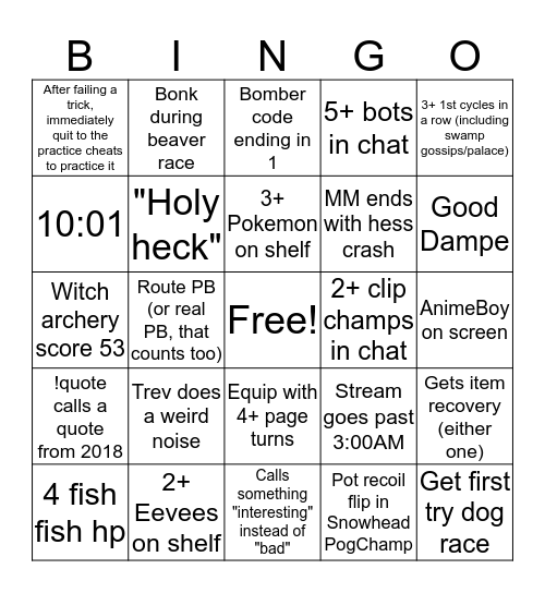 trev hundo bingo beta™ Bingo Card