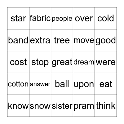 Bingo Card