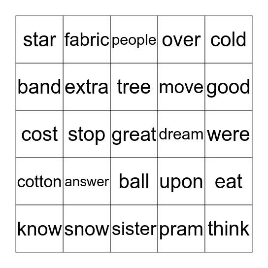 Bingo Card