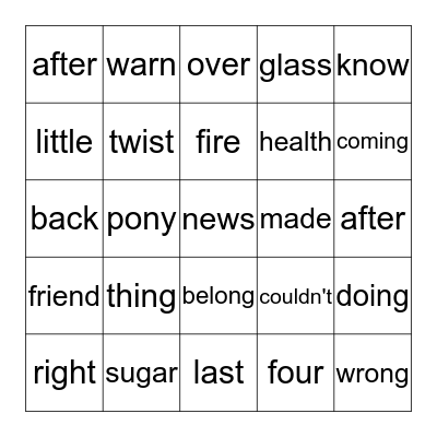 Bingo Card