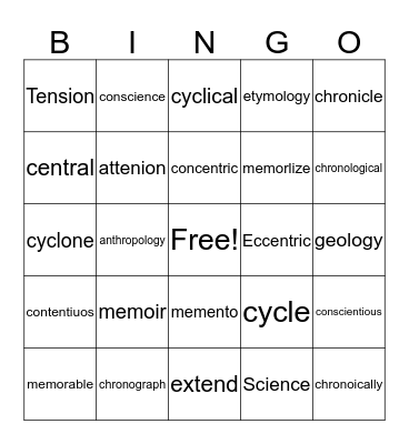 Bingo Card